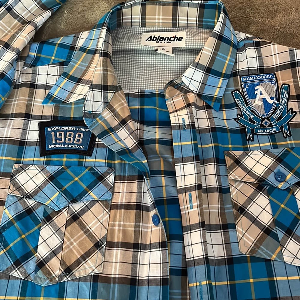 Ablanche Explorer Unit Button Down Collared Shirt - image 2